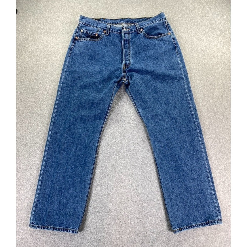 Levis 501 XX Jeans Mens 38x32 (Fits 35x31) Cotton Blue Denim Button Fly Straight